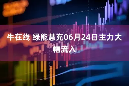 牛在线 绿能慧充06月24日主力大幅流入