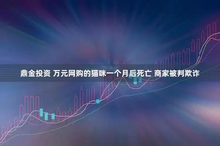 鼎金投资 万元网购的猫咪一个月后死亡 商家被判欺诈