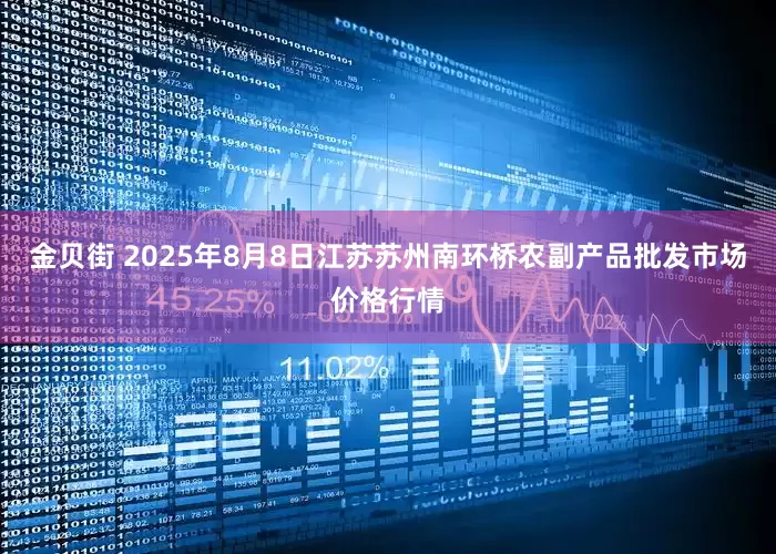 金贝街 2025年8月8日江苏苏州南环桥农副产品批发市场价格行情